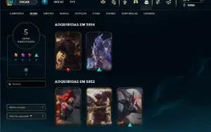 Bronze 1 com 30 Champs e 5 Skins