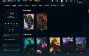 Prata 3 com 150 Champs e 134 Skins