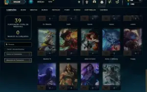 Esmeralda 1 com 35 Champs e 12 Skins + 2 Fragmentos