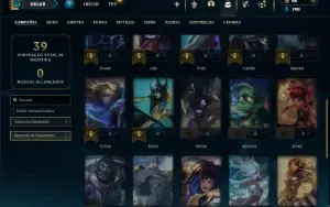 Esmeralda 1 com 35 Champs e 12 Skins + 2 Fragmentos