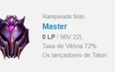 CONTA MESTRE 72% ONLY SUPP GANHANDO 28 PDL NO MASTER