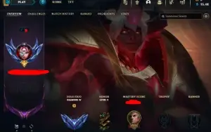 Conta league of legends upada a mão master season passada