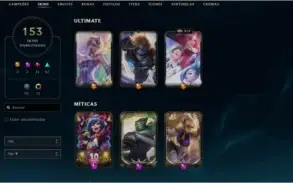 Conta League of Legends Diamante 4 - MUITAS SKIN