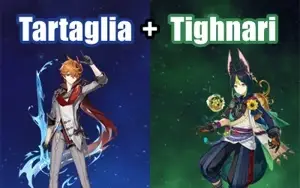 Conta Genshin Impact AR 5 com Tartaglia e Tighnari