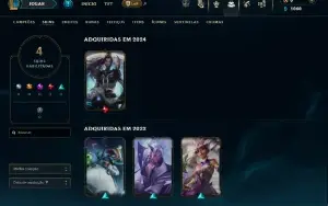 Platina 4 com 31 Champs e 4 Skins