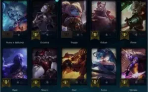 Conta League of Legends-LVL 70-imagens com skins e champs