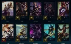 Conta League of Legends-LVL 70-imagens com skins e champs