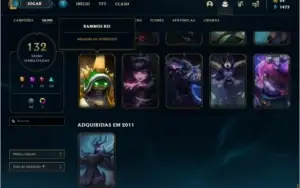 Conta unranked com Ramus rei, Kayle juiza, Riven campeonato.