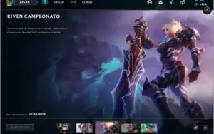 Conta unranked com Ramus rei, Kayle juiza, Riven campeonato.