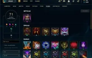 Conta bronze 4 com 43 Champs e 15 Skins