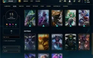 Conta bronze 4 com 43 Champs e 15 Skins