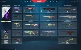 Conta de Valorant imortal desde o beta com várias skins 