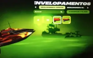 Conta rara com skin íris e 3 paraquedas raros