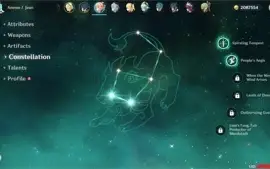 Conta AR 54 com ayato, ganyu, kazuha, jade cutter, etc.