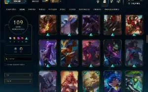 Unranked com 150 Champs e 109 Skins ( SERVIDOR LAS )