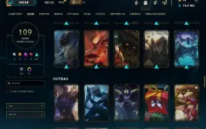 Unranked com 150 Champs e 109 Skins ( SERVIDOR LAS )