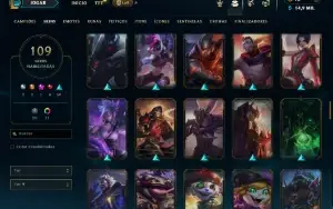 Unranked com 150 Champs e 109 Skins ( SERVIDOR LAS )