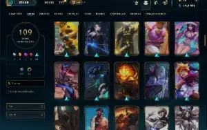 Unranked com 150 Champs e 109 Skins ( SERVIDOR LAS )