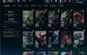 Prata 2 com TODOS os champs e 174 Skins + 3 Miticas