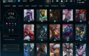 Prata 2 com TODOS os champs e 174 Skins + 3 Miticas