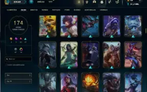 Prata 2 com TODOS os champs e 174 Skins + 3 Miticas