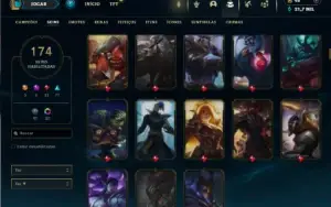 Prata 2 com TODOS os champs e 174 Skins + 3 Miticas
