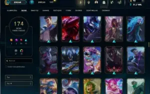 Prata 2 com TODOS os champs e 174 Skins + 3 Miticas