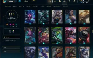 Prata 2 com TODOS os champs e 174 Skins + 3 Miticas