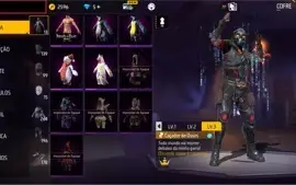 CONTA FREE FIRE FULL GEMADA COM CALÇA ANGELICAL E MUITO MAIS