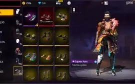 CONTA FREE FIRE FULL GEMADA COM CALÇA ANGELICAL E MUITO MAIS