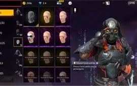 CONTA FREE FIRE FULL GEMADA COM CALÇA ANGELICAL E MUITO MAIS