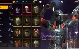 CONTA FREE FIRE FULL GEMADA COM CALÇA ANGELICAL E MUITO MAIS