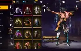 CONTA FREE FIRE FULL GEMADA COM CALÇA ANGELICAL E MUITO MAIS