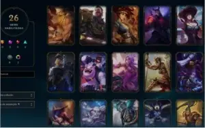 V> Conta lol gold varios champs e skin + 10k de ip