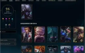V> Conta lol gold varios champs e skin + 10k de ip