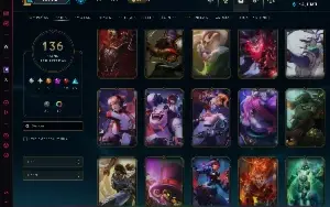 Conta Lol All Champs Com 136 Skins C/Os Dados De Criação