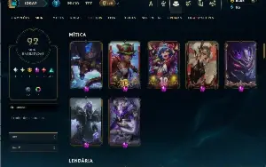 Conta League Of Legends Com Rp - 105 Campeões - 96 Skins 