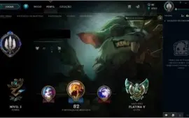 CONTA LEAGUE OF LEGENDS PLATINA 5!