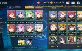 Conta Grand Chase Mobile Global 501K - Todos os SR's