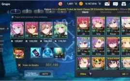 Conta Grand Chase Mobile Global 501K - Todos os SR's