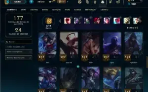 Diamante 4 com 55 Champs e 33 Skins