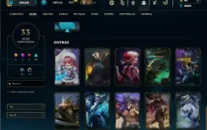 Diamante 4 com 55 Champs e 33 Skins