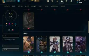 Diamante 4 com 55 Champs e 33 Skins