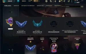 Diamante 4 com 55 Champs e 33 Skins