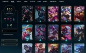 Vendo conta de lol com muitas skins