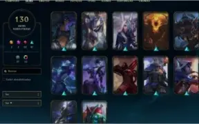 Vendo conta de lol com muitas skins
