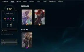 Vendo conta de lol com muitas skins