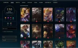 Vendo conta de lol com muitas skins