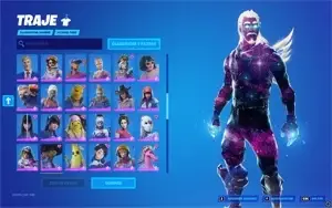 ACC FORTNITE 135 SKINS - GALAXY, MINTY, SALVE O MUNDO