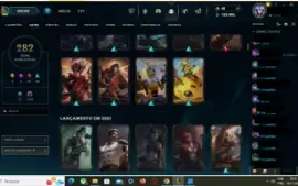 Conta mestre, todos os campeões e 282 skins, honra 5